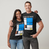 Piet Mondrian Komposition mit großem blauen Flugze T-Shirt (Unisex)