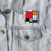 Piet Mondrian - Komposition mit großem rotem Flugz Button (Beispiel)