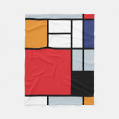 Piet Mondrian - Komposition mit großem rotem Flugz Fleecedecke (Vorderseite)