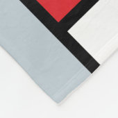 Piet Mondrian - Komposition mit großem rotem Flugz Fleecedecke (Ecke)