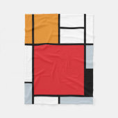 Piet Mondrian - Komposition mit großem rotem Flugz Fleecedecke (Vorderseite)