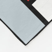 Piet Mondrian - Komposition mit großem rotem Flugz Fleecedecke (Ecke)