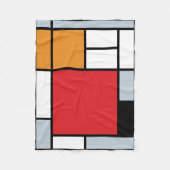 Piet Mondrian - Komposition mit großem rotem Flugz Fleecedecke (Vorderseite)
