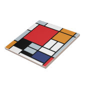 Piet Mondrian - Komposition mit großem rotem Flugz Fliese (Seite)
