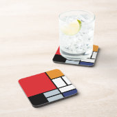 Piet Mondrian - Komposition mit großem rotem Flugz Getränkeuntersetzer (Rechte Seite)