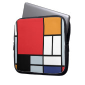 Piet Mondrian - Komposition mit großem rotem Flugz Laptopschutzhülle (Vorderseite Links)