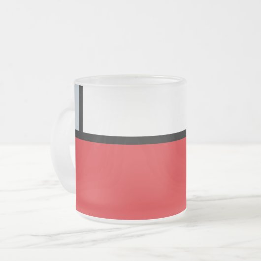 Piet Mondrian - Komposition mit großem rotem Flugz Mattglastasse (Vorderseite Links)