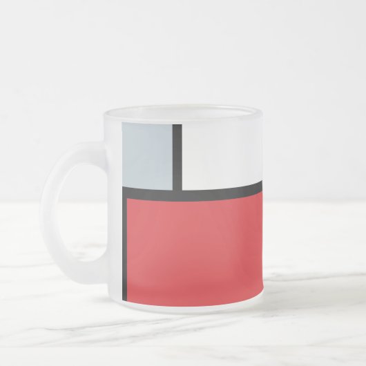 Piet Mondrian - Komposition mit großem rotem Flugz Mattglastasse (Links)