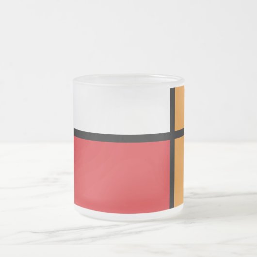 Piet Mondrian - Komposition mit großem rotem Flugz Mattglastasse (Mittel)