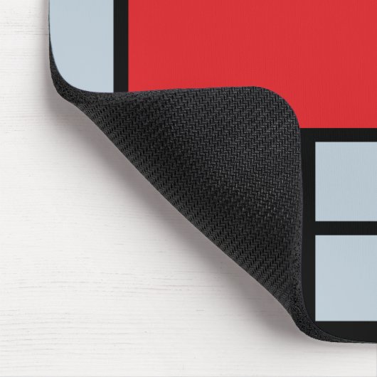 Piet Mondrian - Komposition mit großem rotem Flugz Mousepad (Ecke)