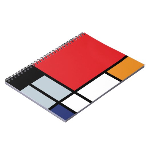 Piet Mondrian - Komposition mit großem rotem Flugz Notizblock (Linke Seite)