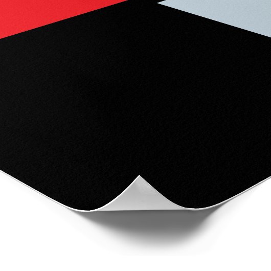 Piet Mondrian - Komposition mit großem rotem Flugz Poster (Ecke)