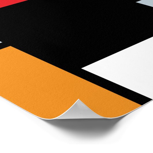 Piet Mondrian - Komposition mit großem rotem Flugz Poster (Ecke)