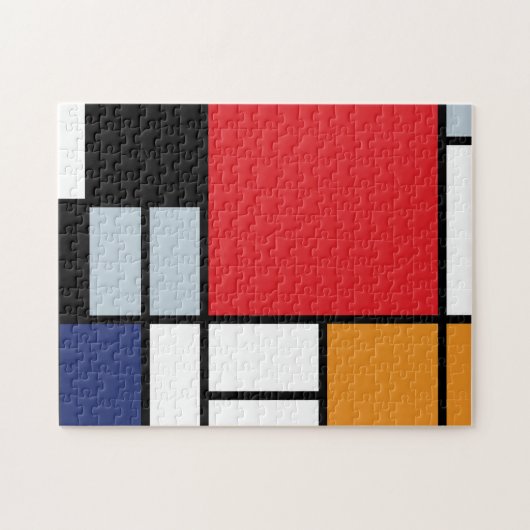 Piet Mondrian - Komposition mit großem rotem Flugz Puzzle (Horizontal)