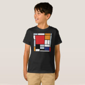 Piet Mondrian - Komposition mit großem rotem Flugz T-Shirt (Vorne ganz)