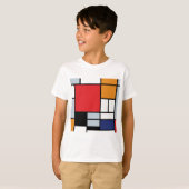 Piet Mondrian - Komposition mit großem rotem Flugz T-Shirt (Vorne ganz)