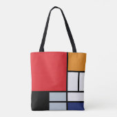 Piet Mondrian - Komposition mit großem rotem Flugz Tasche (Rückseite)
