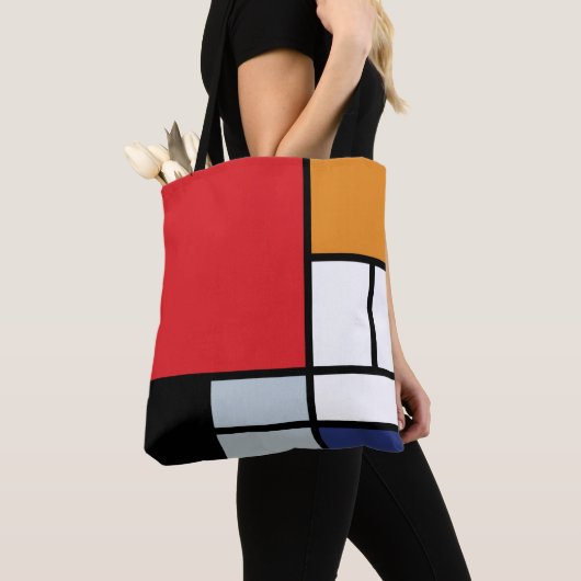 Piet Mondrian - Komposition mit großem rotem Flugz Tasche (Von Nahem)