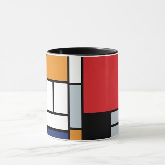 Piet Mondrian - Komposition mit großem rotem Flugz Tasse (Zentrum)