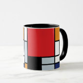 Piet Mondrian - Komposition mit großem rotem Flugz Tasse (VorderseiteRechts)
