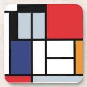 Piet Mondrian - Komposition mit großem rotem Flugz Untersetzer (Vorderseite)
