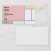 Piet Mondrian - Komposition mit großem rotem Flugz Visitenkarte (Vorne/Hinten)