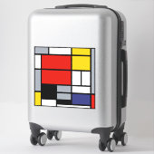 Piet Mondrian, Komposition mit großem rotem Flugze Aufkleber (Koffer)