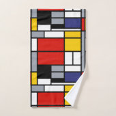 Piet Mondrian, Komposition mit großem rotem Flugze Badhandtuch Set (Handtuch)