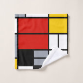 Piet Mondrian, Komposition mit großem rotem Flugze Badhandtuch Set (Waschlappen)