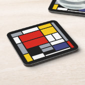 Piet Mondrian, Komposition mit großem rotem Flugze Getränkeuntersetzer (Linke Seite)