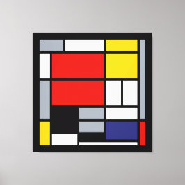 Piet Mondrian, Komposition mit großem rotem Flugze Leinwanddruck