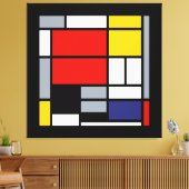 Piet Mondrian, Komposition mit großem rotem Flugze Leinwanddruck (Insitu (Wohnzimmer))