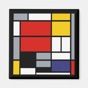 Piet Mondrian, Komposition mit großem rotem Flugze Magnet