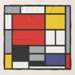 Piet Mondrian, Komposition mit großem rotem Flugze Schal<br><div class="desc">Scarf inspiriert von Piet Mondrians Komposition mit dem großen roten Flugzeug,  Gelb,  Schwarz,  Grau und Blau De Stijl moderne Malerei.</div>