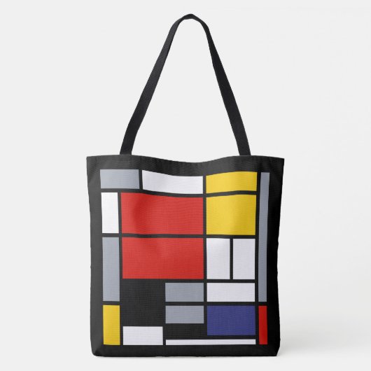 Piet Mondrian, Komposition mit großem rotem Flugze Tasche (Rückseite)
