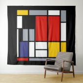 Piet Mondrian, Komposition mit großem rotem Flugze Wandteppich (Beispiel (Horizontal))