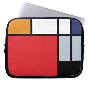 Piet Mondrian - Komposition mit großer roter Fläch Laptopschutzhülle