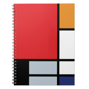 Piet Mondrian - Komposition mit großer roter Fläch Notizblock