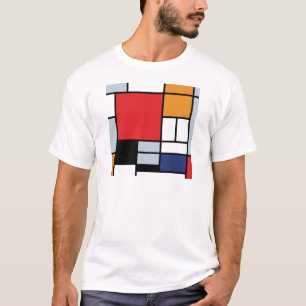Piet Mondrian - Komposition mit großer roter Fläch T-Shirt