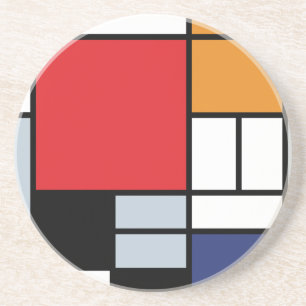 Piet Mondrian - Komposition mit großer roter Fläch Untersetzer
