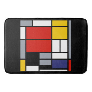 Piet Mondrian, Komposition mit großer roter Fläche Badematte