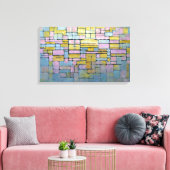 Piet Mondrian, Komposition Nr. V Leinwanddruck (Insitu (Wohnzimmer))