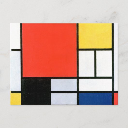 Piet Mondrian Komposition Red Yellow Blue Black Postkarte (Vorderseite)