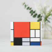 Piet Mondrian Komposition Red Yellow Blue Black Postkarte (Stehend Vorderseite)