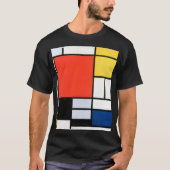 Piet Mondrian Komposition Red Yellow Blue Black T-Shirt (Vorderseite)