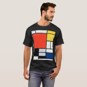 Piet Mondrian Komposition Red Yellow Blue Black T-Shirt (Vorne ganz)