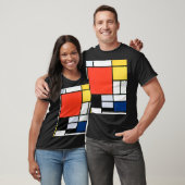 Piet Mondrian Komposition Red Yellow Blue Black T-Shirt (Unisex)