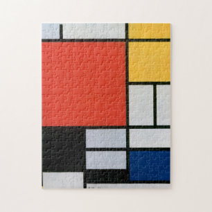 Piet Mondrian Komposition Rot Gelb Blau Druck Puzzle