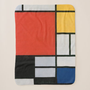 Piet Mondrian Komposition Rot Gelb Blau Druck Sherpadecke