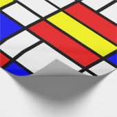 Piet Mondrian-Kunst-Art-moderne helle Farben Geschenkpapier (Ecke)